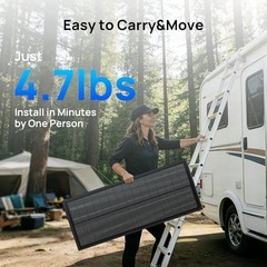 ECO-WORTHY 100W Slim Solar Panel N-Type IP68 for RV Camping Battery Backup