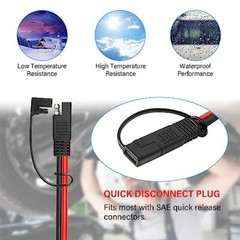 MOOKEERF SAE Extension Cable 10 AWG – 20FT SAE to SAE Quick Disconnect Wire