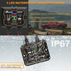 Solar Panel Kit 20W 12V Solar Battery Trickle Charger Maintainer + Upgrade Co…
