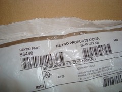 HEYCO S6448 Sunrunner 2-S Clip ** Bag of 100** **NEW**