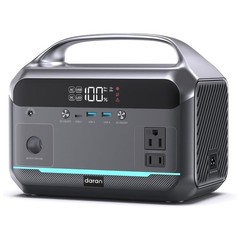 Portable Power Station 600W Surge, 288Wh (90,000mAh) Solar Generator, LiFeP04…