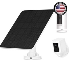 Adjustable 5W Solar Panel for Ring Cameras – Long Cable & Weatherproof Design