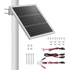 Uimoso 20W 12V Solar Battery Charger with Built-in Controller for Farm Fencers