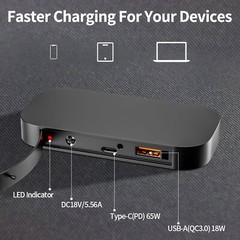 Flashfish 18V/100W Portable Solar Panel Charger for Phone Camping RV Travel A7B5