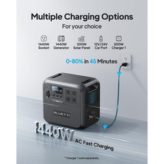 BLUETTI AC180 1800W 1152Wh Portable Power Station LiFePO4 for Power Outage/Trip