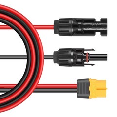 Charging Cable Connection Cable Female Solar Panel PVC Safe Tinned Copper 0.6m