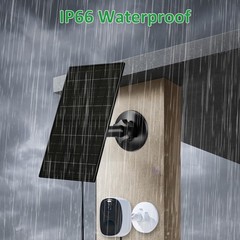 6W Security Camera Solar Panel, 5V USB-C/USB Solar Charger Compatible with Re…