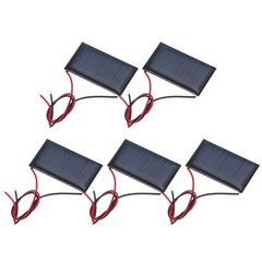 5pcs Mini Solar Panels 5V 0.15W 30mA with 2 Cables 44x24mm for [Brand]