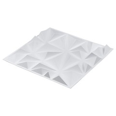 33 Pack 3D Diamond Wall Panels, 11.81 x 11.81 in PVC, 32 Sq Ft, Matte White for
