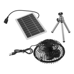 Solar Panel Powered Fan 10W Portable USB Fan Compact and Adjustable Stand
