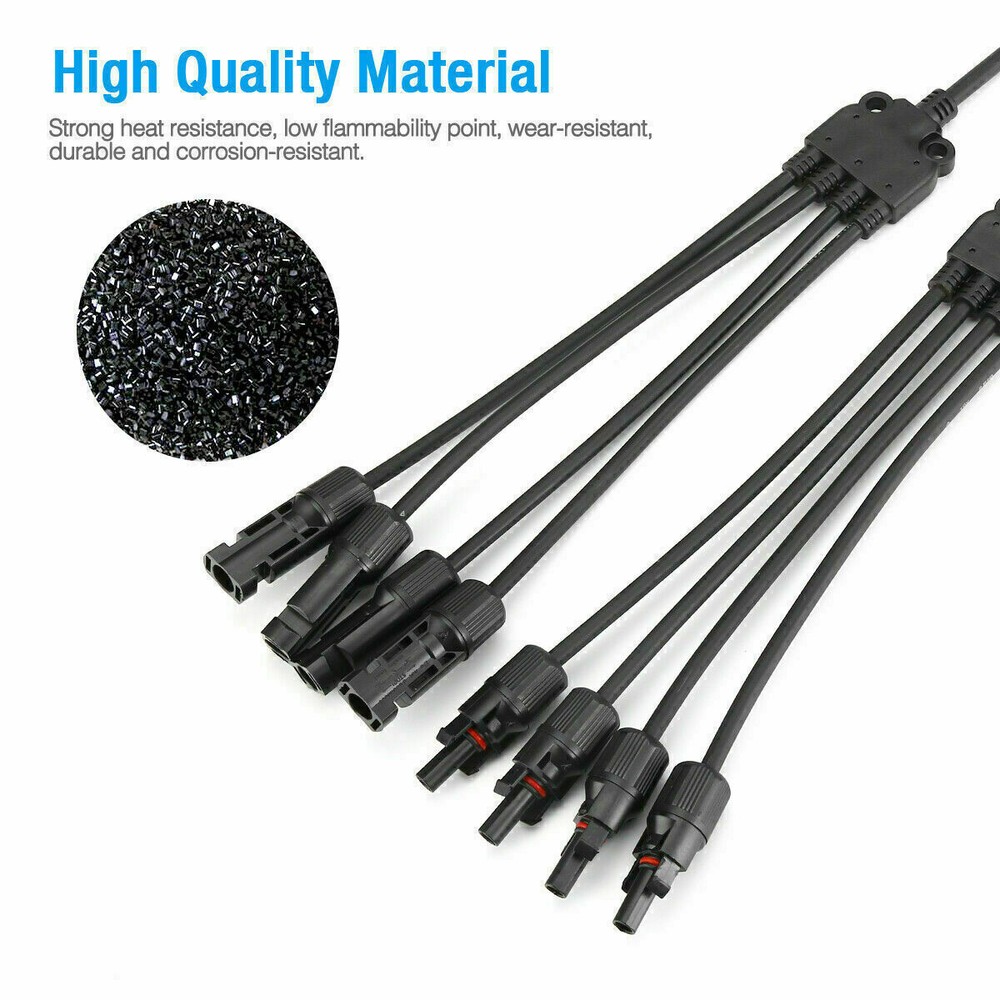 USA Solar Panel Y Branch Cable Connection Waterproof Adapter Connector Extension