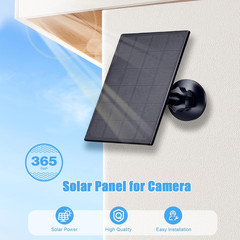 Zivif Solar Panel for Security Camera, 2W Solar Charger with Micro USB & USB-C P
