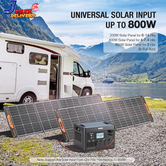 Portable Power Station 2400W 1843Wh Lifepo4 Solar Generator UPS Home Battery Bac