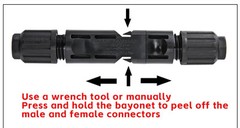 50 Pairs PV Connector 1000V DC 30A Male Female for 2.5/4/6mm² For Solar Cable