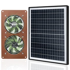 Solar Powered Chicken Coop Fan Kit – 20W Exhaust Fan, Dual 3500RPM, Waterproof,
