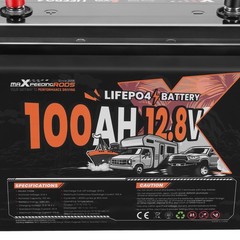 12V 100Ah LiFePO4 Battery for Marine Off Grid Solar, Low Temp Protection BMS