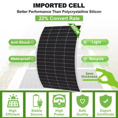Bifacial Solar Panels Pallet of 2 x 150 Watt 12 Volt Charger Solar Panels Kit
