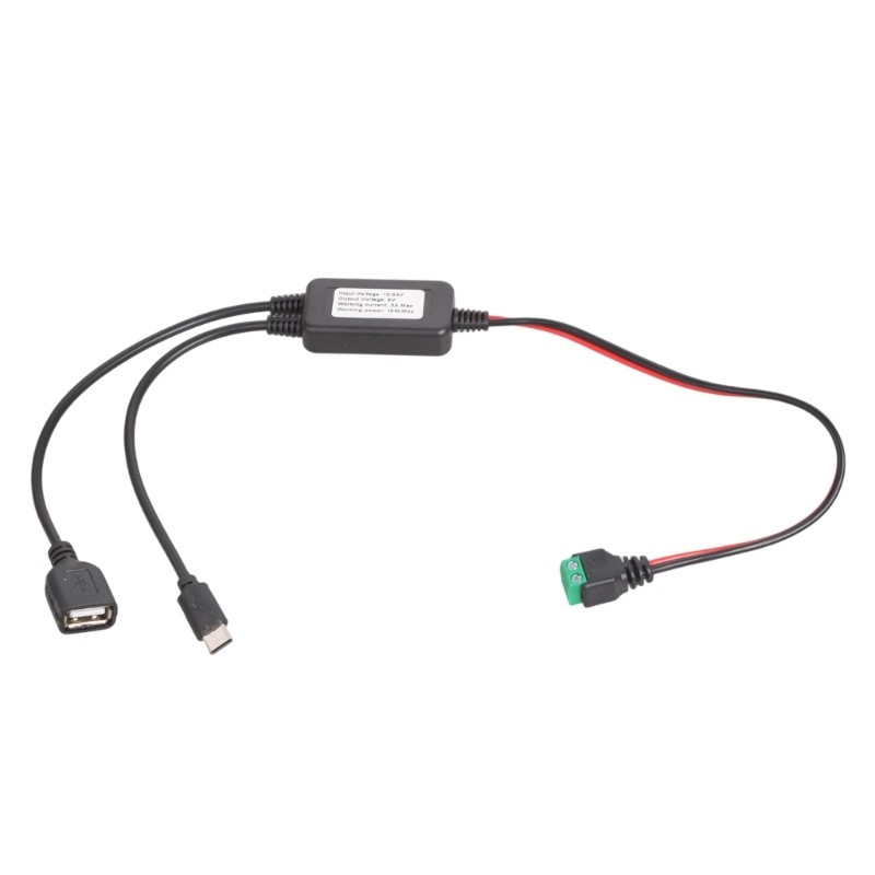USB Type C Power Converter Cable 12V 24V To 5V Step Down 2Pin Solderless