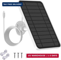 Solar Panel for eufy Camera, 5W Solar Panel Compatible with eufyCam 2/2 Pro, 2C/