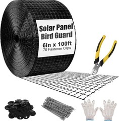 Durable 6in x 100ft PVC-Coated Bird Guard – Weather-Resistant for Solar Panels