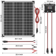 Voltset 50W Solar Panel Kit 12V MPPT Silver