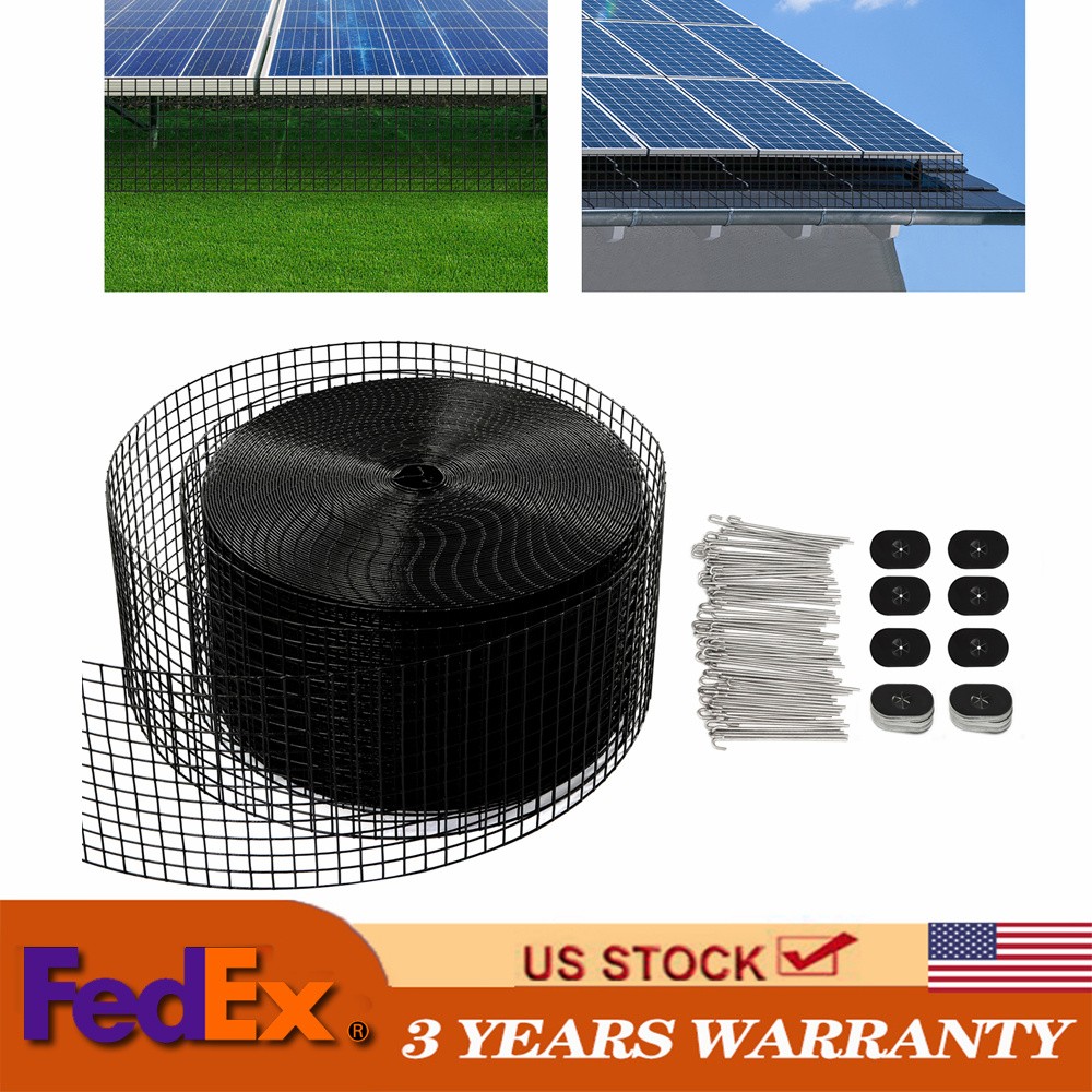 100ft Iron Mesh Bird Guard for Solar Panels – Durable & Easy to Install