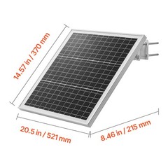 Uimoso 20W 12V Solar Battery Charger with Built-in Controller for Farm Fencers
