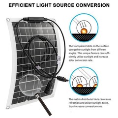 30000 Peak Solar System Kit 2pcs Flexible Panel DC 12V/24V AC110V 220V Invert4e