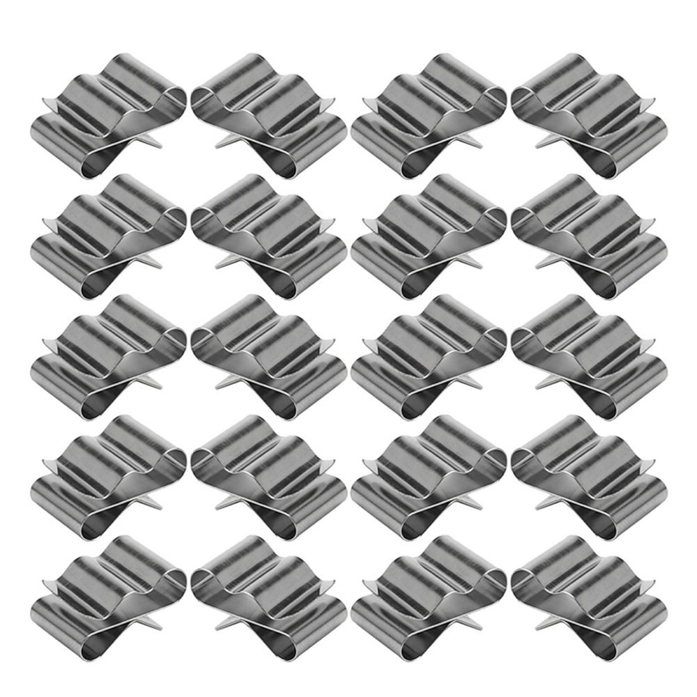 30Pcs Stainless Steel Reusable Cable Clips Wire Harness Clips Silver