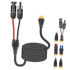 6-in-1 Solar Panel Connector Cable Kit, 14AWG Heavy-Duty Weatherproof