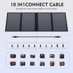 Portable 60W Solar Charger with 18V DC for Solar Generators & Travel Adventurers