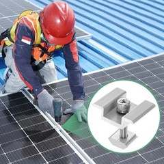20pcs Solar Panel Mount Mid Clamps 30mm Aluminum for RVs White