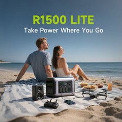 ALLPOWERS 1600W Portable Power Station Solar Generator + 400W Solar Panel AC DC