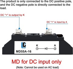 50A Solar Diode Anti-Reverse 12V 24V 48V Car PV Backfeed Protection MD 55A-16