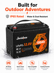 12V 100Ah LiFePO4 Lithium Battery DeepCycle BMS Solar RV Off-grid Trolling Motor