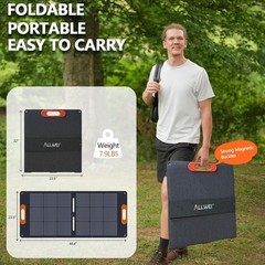 300W Portable Power Station Generator LiFePO4 Battery 100W Flexable Solar Panel