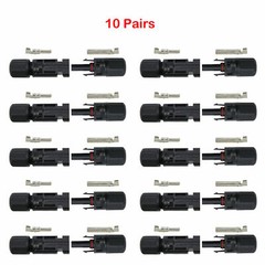 10 Pair Male Female M/F Wire Cable Connector Solar Panel Adapter 30A Waterproof