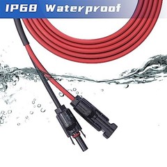 Solar Cable 10 Feet 10 AWG Twin Wire Copper Strand with Male Female Connectors
