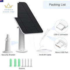 2-Pack 5V 6W Solar Panel Compatible with Eufycam 2C/2C Pro/E40/E20/2/2 Pro/E Reo