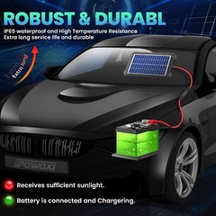 Portable Waterproof Solar Panel Charger – 7.5W Trickle Charging Kit for Car, …