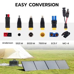 Solar Panel Connector Kit 6 in 1 Cable Solar Connector 14AWG Heavy-Duty 33FT