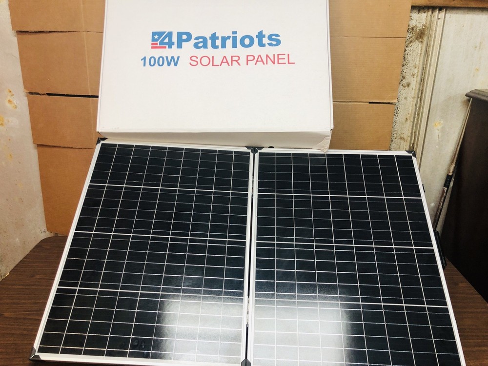 4Patriots 100W Solar Panel Portable Off-Grid Power Emergency Preparedness New