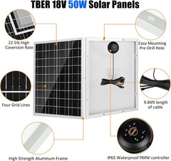 Solar Panel Kit 25W 12V Solar Battery Trickle Charger Maintainer PRO with Built-