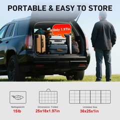 DOKIO Foldable Solar Panel 100 Watt Monocrystalline Solar Suitcase Portable w…