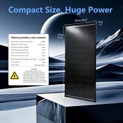 200W Solar Panel 18BB N-Type Monocrystalline 12V IP68 Waterproof