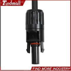 Findmall 5 Feet 10AWG Black + Red Solar Panel Extension Cable Wire Connector