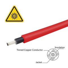 Renogy 20FT 10AWG Solar Extension Cables M&F Connector Black&Red 1 Pair