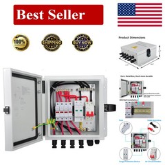 Durable Solar Combiner Box – 4 String with Surge Protection & Pre-Wired Cables