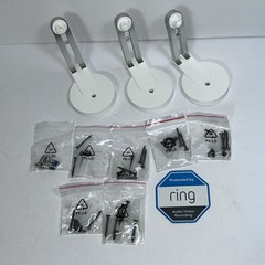 3 Ring Mounts for Stick Up Cam- White W/bolts (g2)
