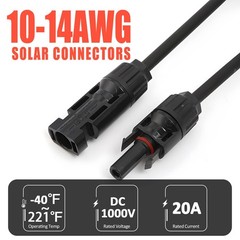 10FT 10AWG Solar Extension Cable with Female and Male Connector with Extra Fr…